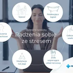 Co jest dobre na stres? Spacery, relaksująca kąpiel, ćwiczenia oddechowe, medytacja, zioła i odłożenie telefonu.