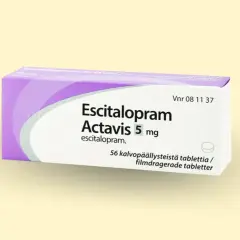 Opakowanie leku Escitalopram Actavis 5 mg. Czy Elicea to silny lek? To zależy od dawki i indywidualnej reakcji organizmu.