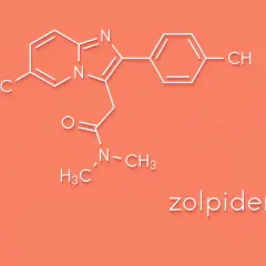 Struktura chemiczna zolpidemu, leku nasennego. Zrozumienie jego budowy może pomóc w analizie zolpidem skutki uboczne.
