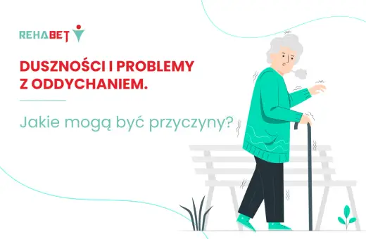 Starsza kobieta z laską doświadcza duszności. Dowiedz się, jak pokonać duszności w nerwicy i problemy z oddychaniem.