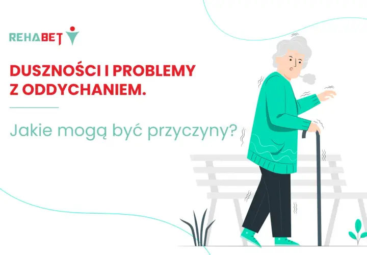 Starsza kobieta z laską doświadcza duszności. Dowiedz się, jak pokonać duszności w nerwicy i problemy z oddychaniem.