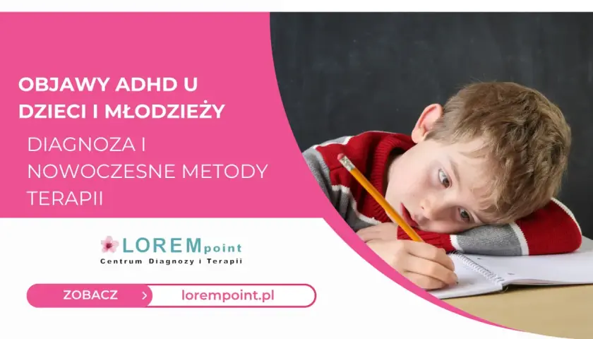 Chłopiec z ołówkiem w dłoni, zmęczony nauką. Obraz promuje "Objawy ADHD u dzieci i młodzieży, diagnoza i nowoczesne metody terapii" na lorempoint.pl.