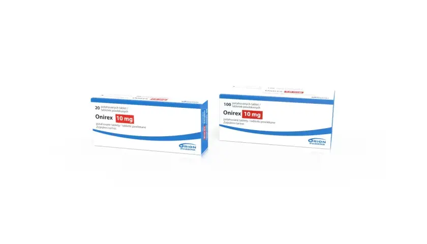 Dwie paczki leku Onirex 10 mg. Czy Onirex to psychotrop? Tak, jest to lek nasenny, który może wpływać na ośrodkowy układ nerwowy.