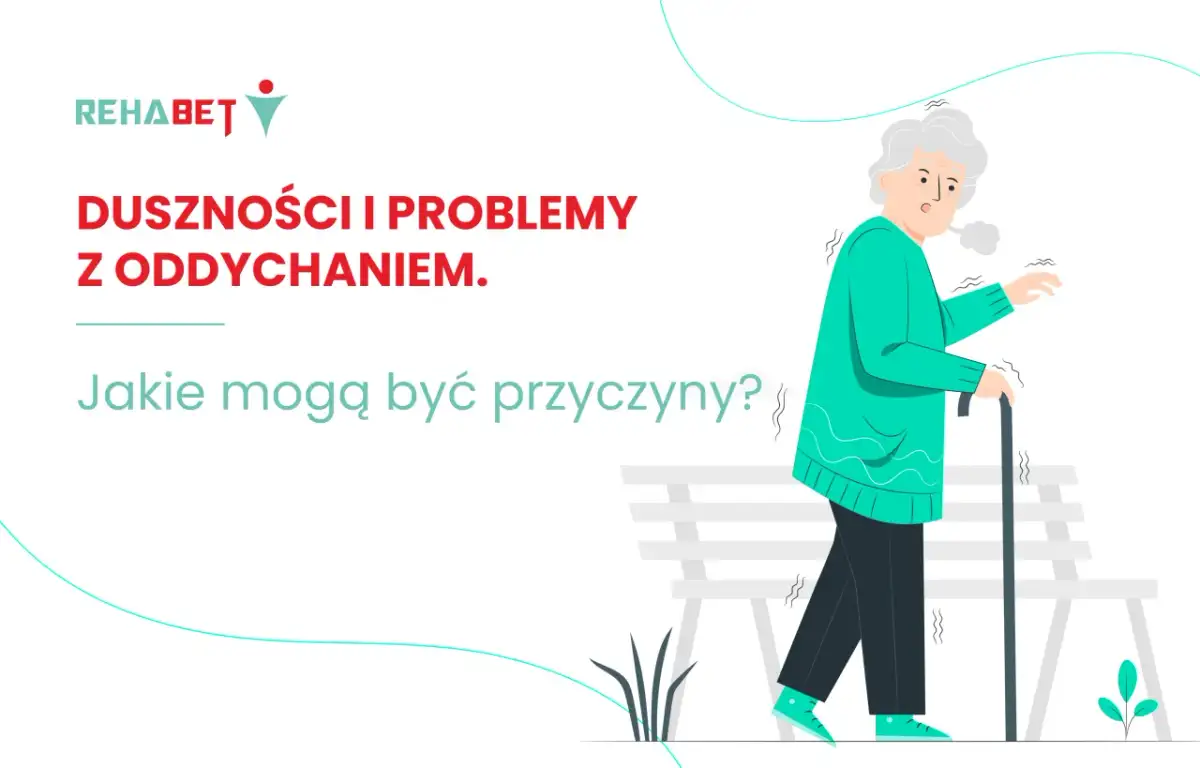 Starsza kobieta z laską doświadcza duszności. Dowiedz się, jak pokonać duszności w nerwicy i problemy z oddychaniem.