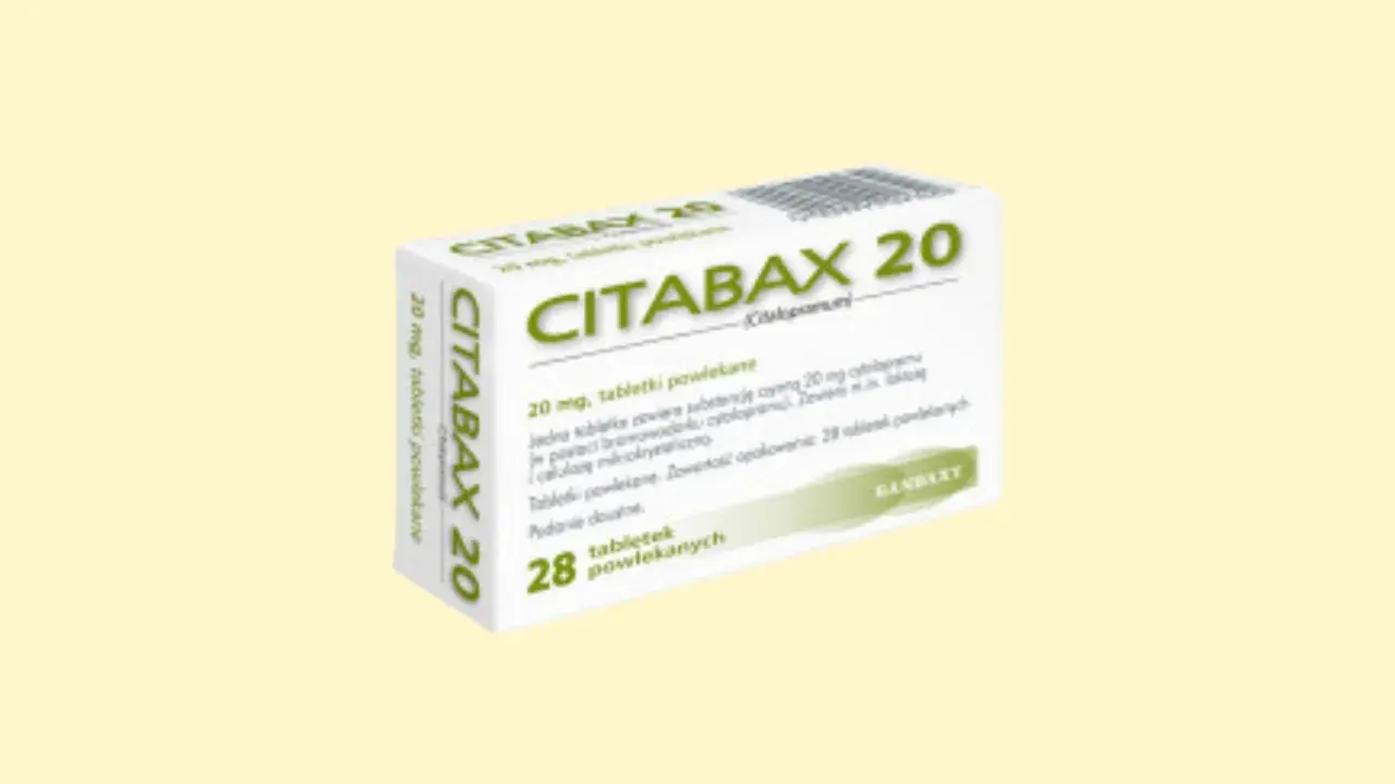 Opakowanie leku Citabax 20 mg, zawierające 28 tabletek powlekanych. Czy to lek psychotropowy?