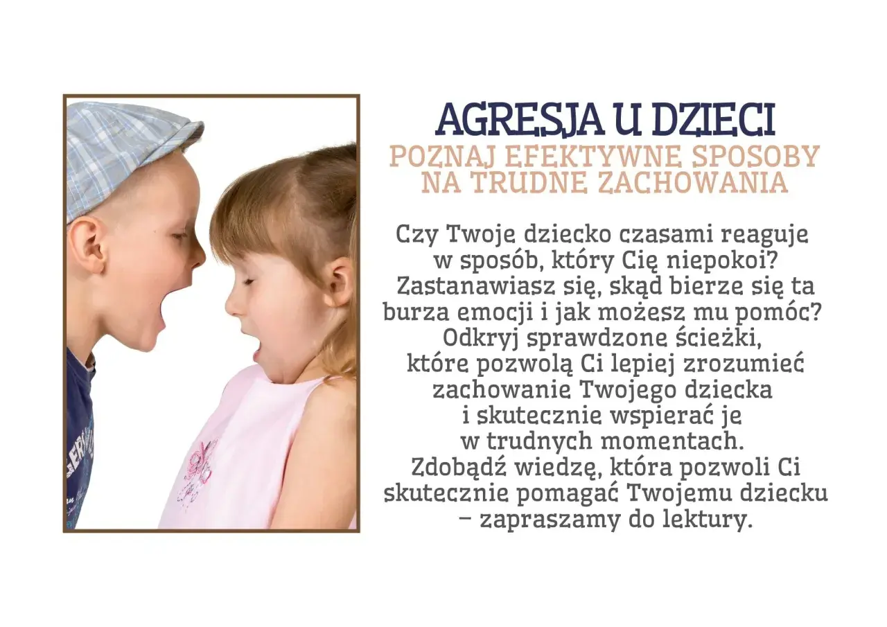 Dwoje dzieci w zbliżeniu, chłopiec krzyczy, dziewczynka patrzy. Temat: agresja u dzieci. Poznaj sposoby na trudne zachowania.