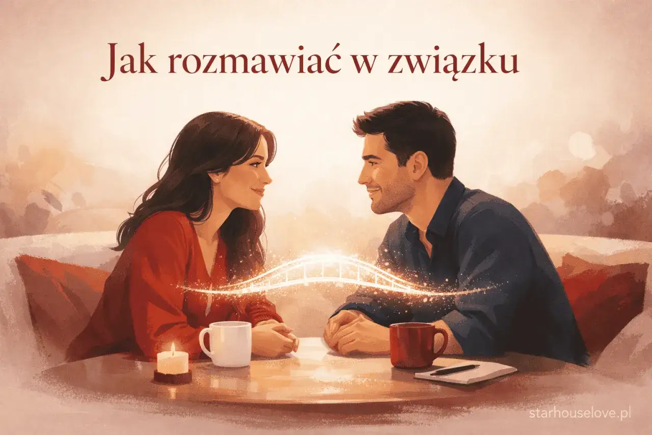 Para rozmawia przy świecach, tworząc most porozumienia. Uczą się, jak być sobą w związku, budując silną więź.